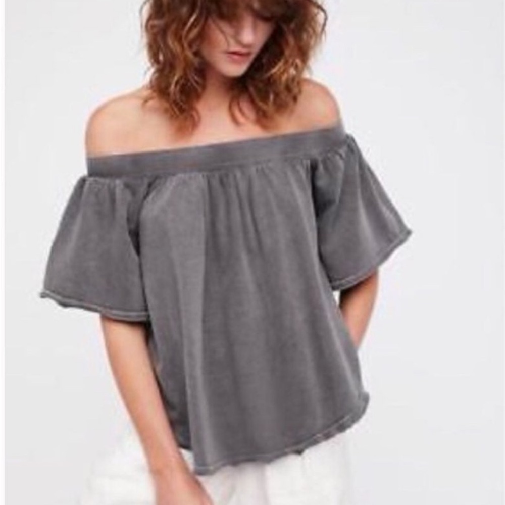 Free People Kiss Me Off-Shoulder Top